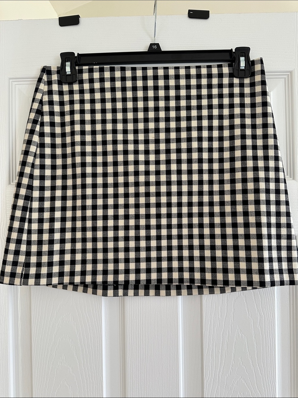 Classic Black and White Gingham Mini Skirt
